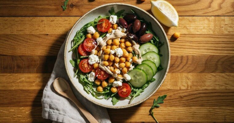 How to Make a Mediterranean Chickpea Lunch Bowl