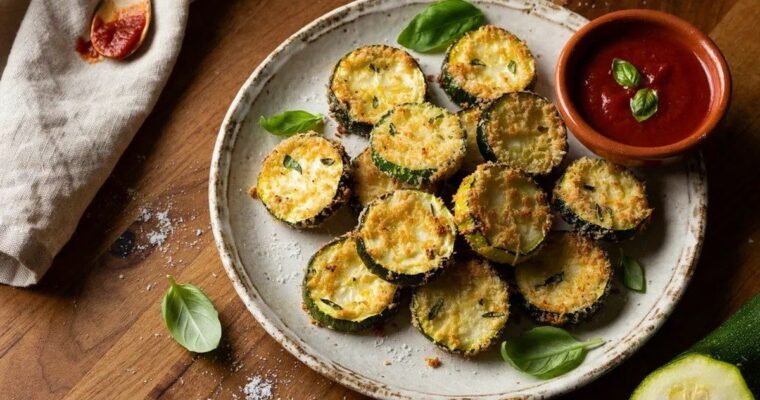 Crispy Baked Parmesan Zucchini Bites