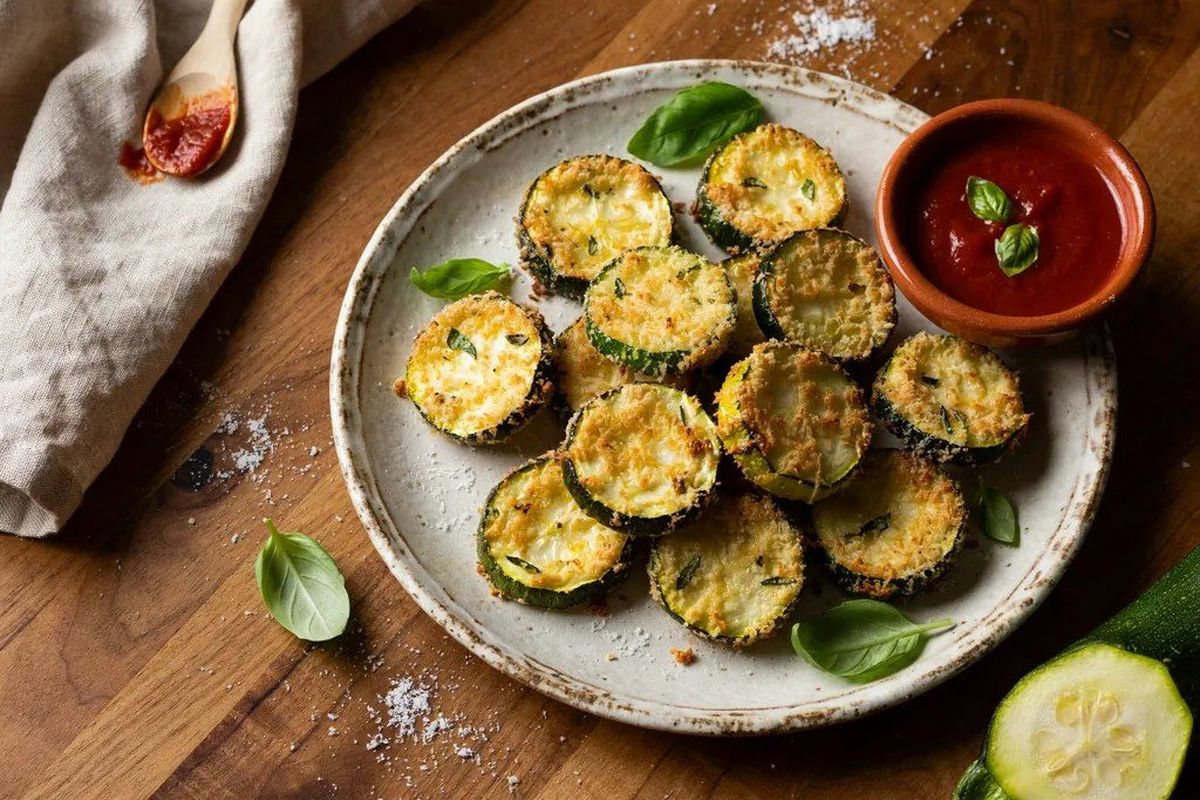 Crispy Baked Parmesan Zucchini Bites
