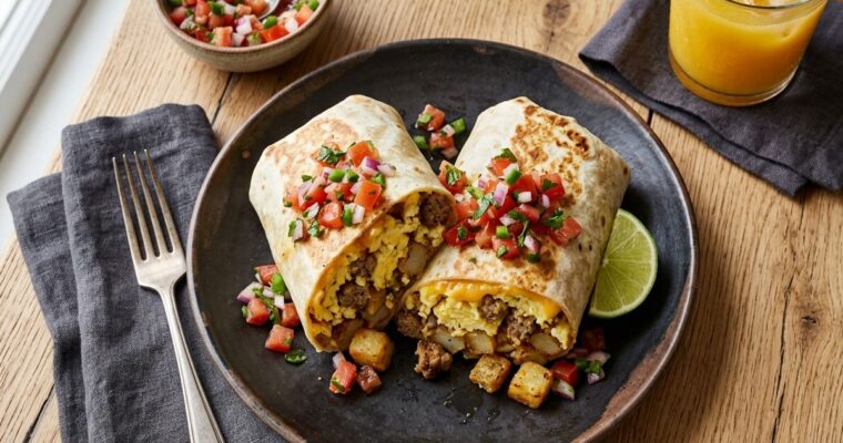 Easy Breakfast Burrito Recipe (30 Min) – Hearty & Freezer-Friendly