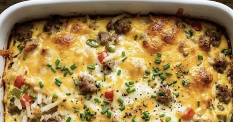 Breakfast Egg Bake Casserole (60 Min) – Hearty & Make-Ahead