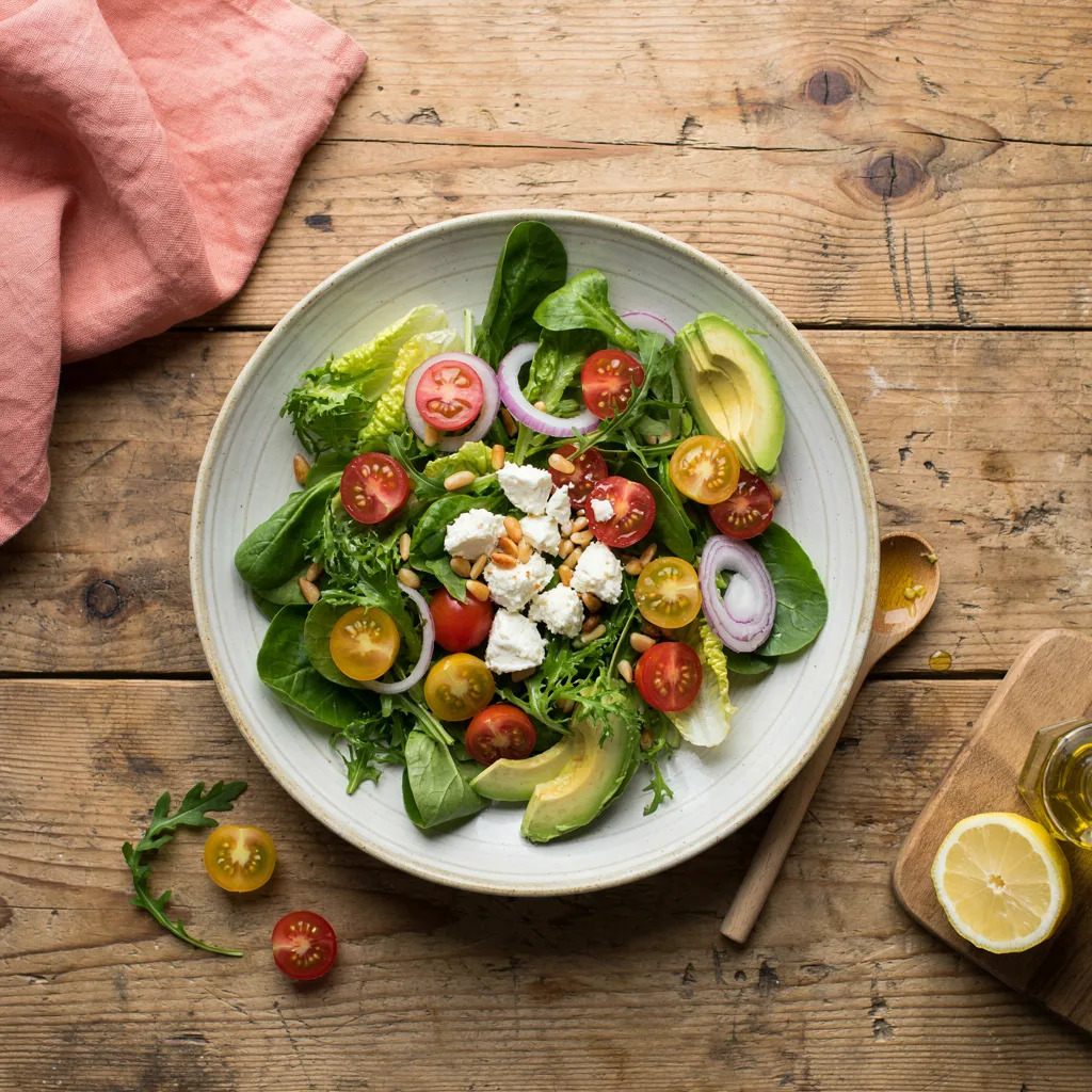 Rainbow Harvest Salad with Lemon Vinaigrette
