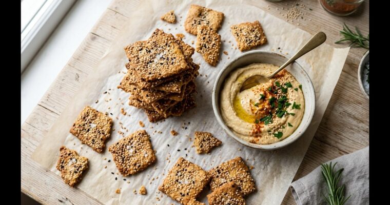 Sesame Crackers (Crispy & Homemade)