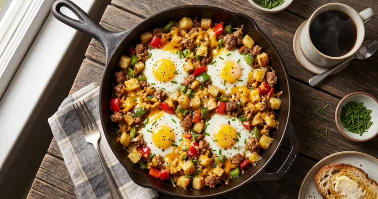 Breakfast Skillet Recipe (30-Min) – Loaded & Hearty