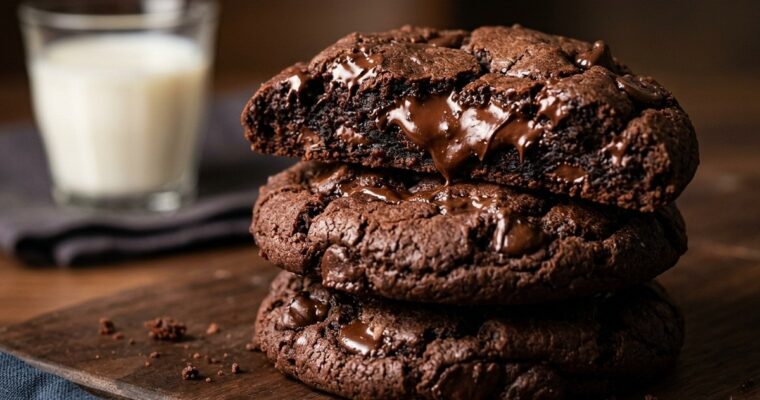 Double Chocolate Chip Cookies Recipe (Bakery-Style) – Fudgy & Chocolatey
