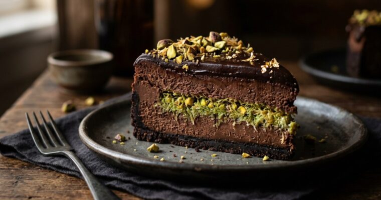 Dubai Chocolate Cheesecake Recipe (1-Hr Bake) – Easy & Crunchy