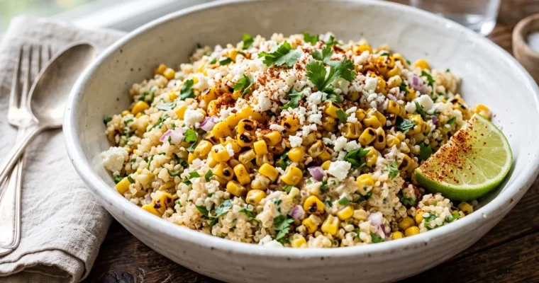 Elote Quinoa Salad Recipe (30-Min) – Charred Corn & Cotija