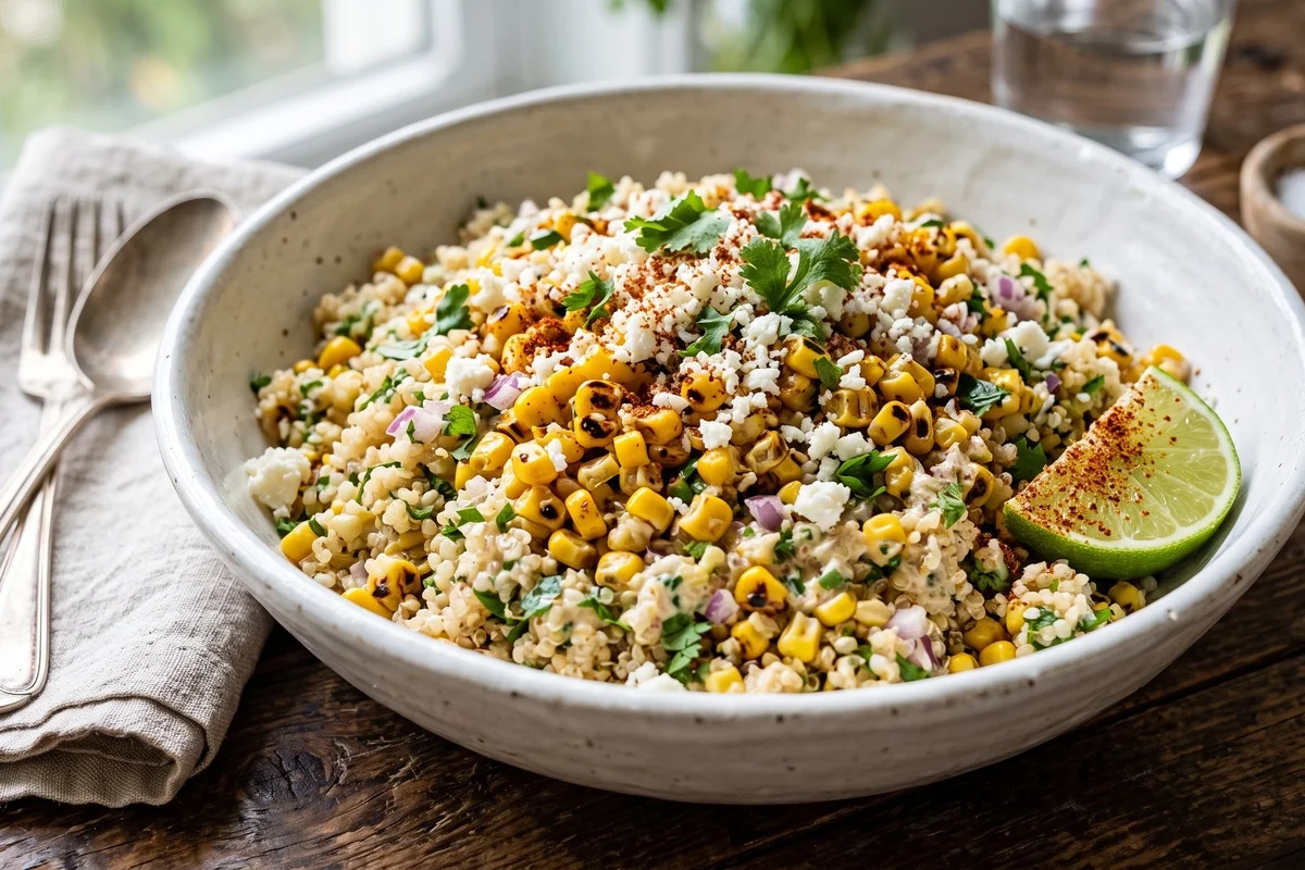 Elote Quinoa Salad Recipe (30-Min) – Charred Corn & Cotija