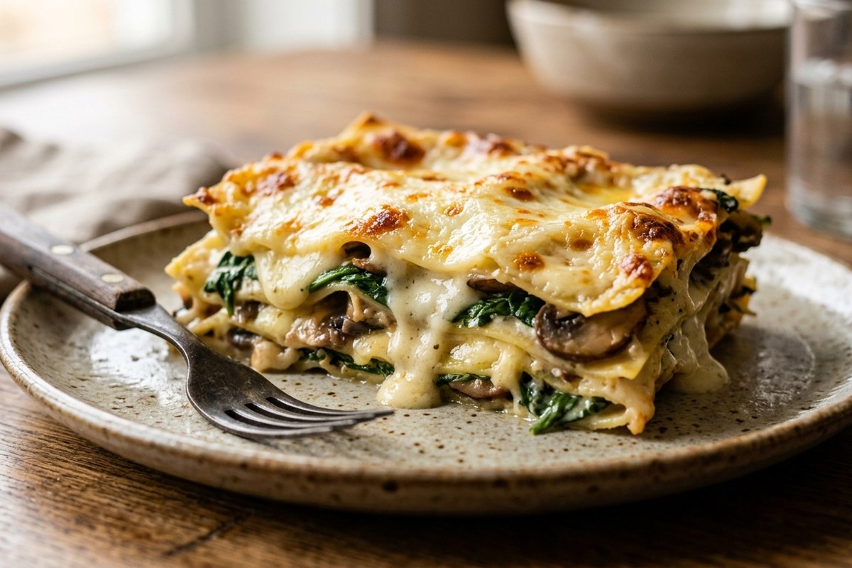 Lasagna with Alfredo Sauce Recipe (1.5-Hr) β Creamy & Comforting