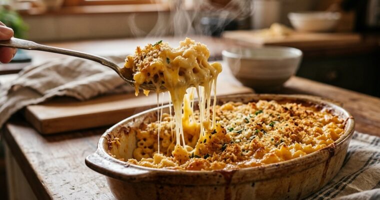 Macaroni and Cheese with Bread Crumbs Recipe (45-Min) – Easy & Baked