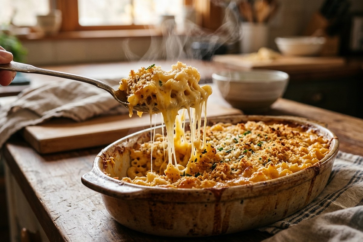Macaroni and Cheese with Bread Crumbs Recipe (45-Min) – Easy & Baked
