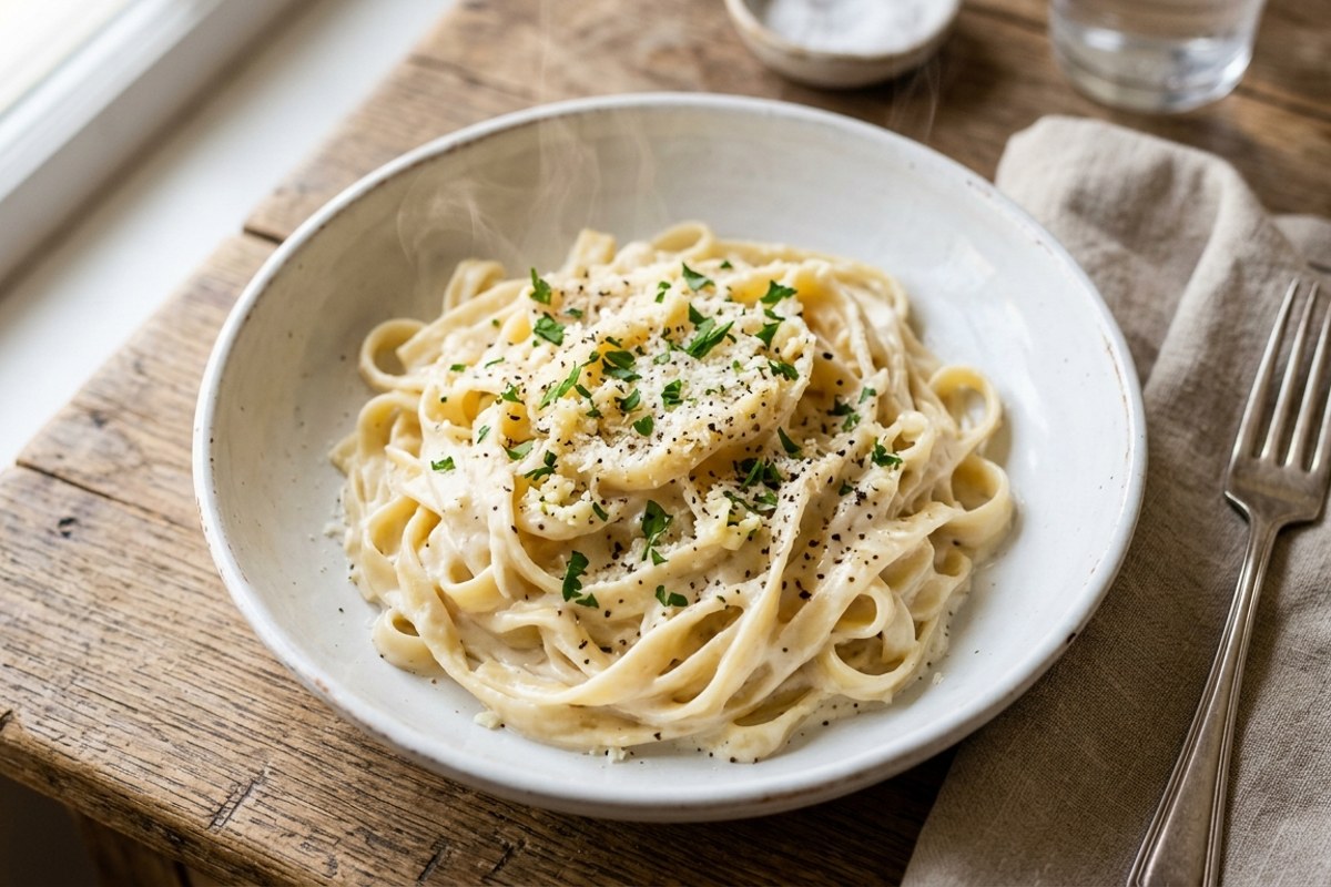 One-Pot Creamy Garlic Pasta Recipe (30-Min) – Silky & Indulgent