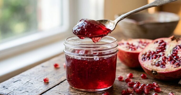 Pomegranate Jelly Recipe (10-Min Boil) – Small-Batch & Ruby-Red