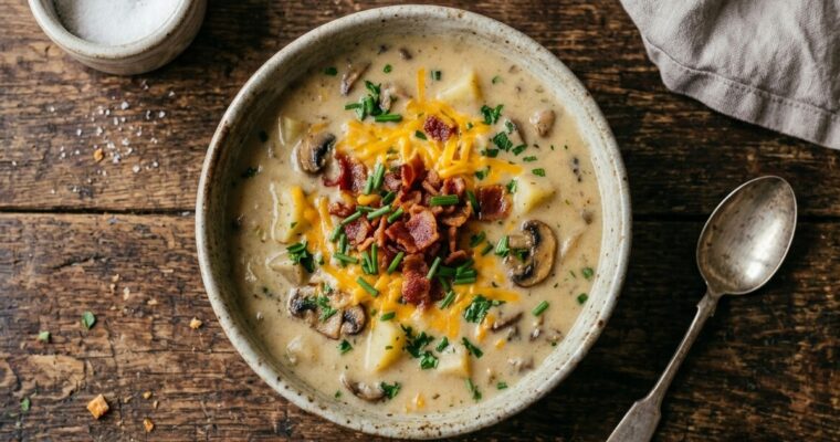 Potato Soup Cream of Mushroom Recipe (35-Min) – Creamy & Hearty