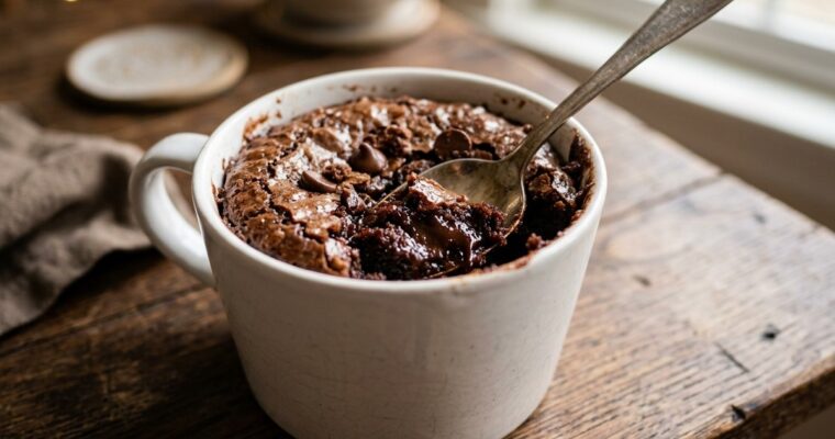 Single Serve Brownie Recipe (5-Min Microwave) – Easy & Fudgy