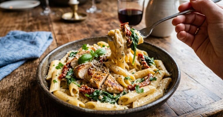 Creamy Tuscan Pasta Recipe (30-Min) – Easy Weeknight Dinner